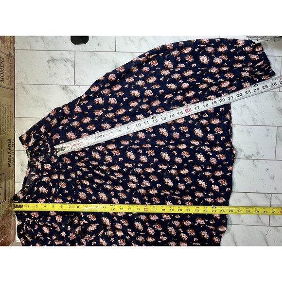 Dip Womens Floral Blouse 100% Organic Cotton Floral Womens XL Cottagecore Boho - Picture 9 of 10